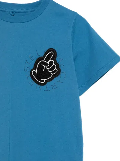 Stella Mccartney Logo-detail T-shirt In Blue