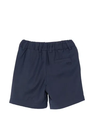 Fay Elasticated Tailored Shorts In Blue