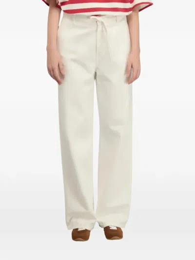 Semicouture Drawstring Straight Jeans In Multi