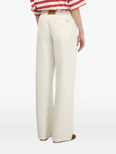 Semicouture Drawstring Straight Jeans In Multi