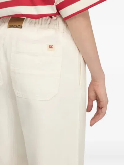 Semicouture Drawstring Straight Jeans In Multi