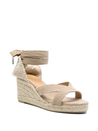 Castaã±er Bailey Cross-strap Beaded Espadrilles In Multi