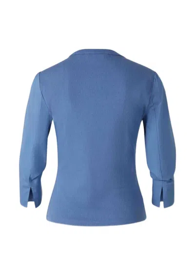 Veronica Beard Junia Long-sleeves T-shirt In Blue