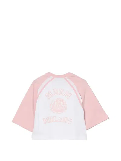 Msgm Raglan-sleeve T-shirt In Multi