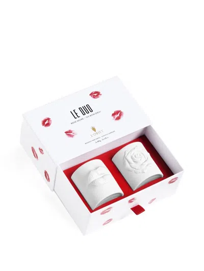 L'objet Small Le Duo Candle Set In White