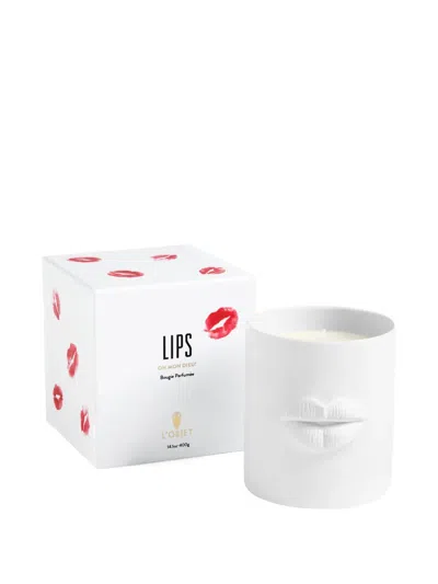 L'objet Lips Candle In White