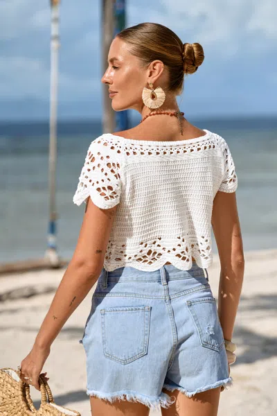 Cupshe Keep Dreaming White Top In White