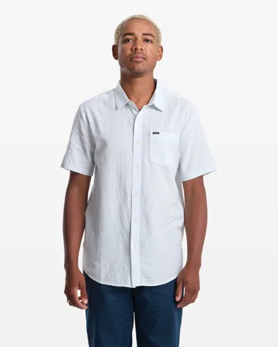 Volcom Bankstone Ii Short Sleeve Button-up Shirt In Blue