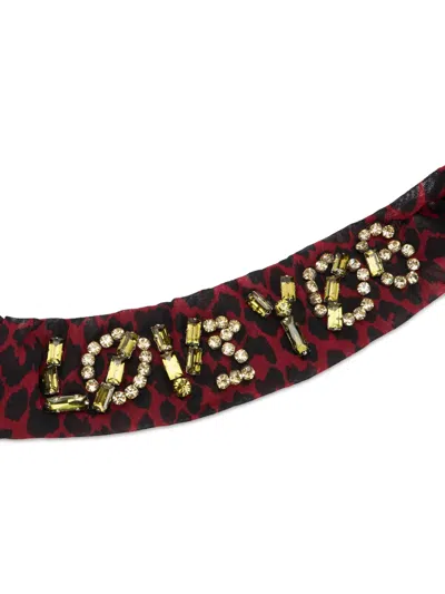 Redv Animal Print Beaded Collar In Pattern