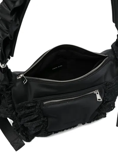 Simone Rocha Pillowcase Broderie Anglaise-trimmed Shell Shoulder Bag In Black