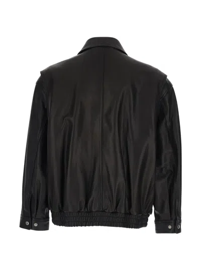Dunst Front-pockets Leather Jacket In Black