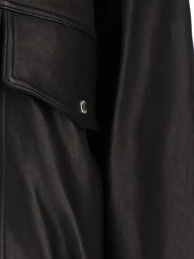 Dunst Front-pockets Leather Jacket In Black