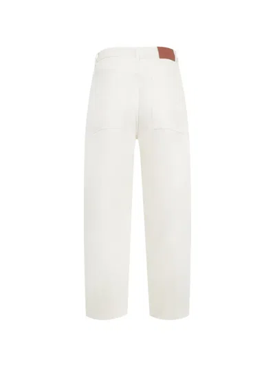 Studio Nicholson Logo-patch Jeans In White