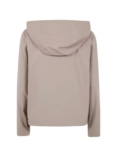 Rains Suva Hardshell Hooded Jacket In Neutral