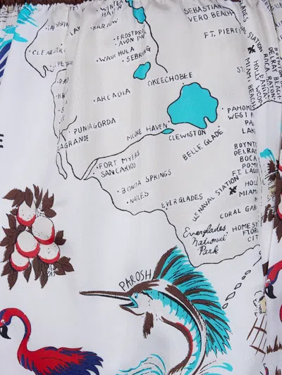 P.a.r.o.s.h Printed Elasticated Short In White