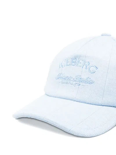 Iceberg Logo-embroidered Cap In Pattern
