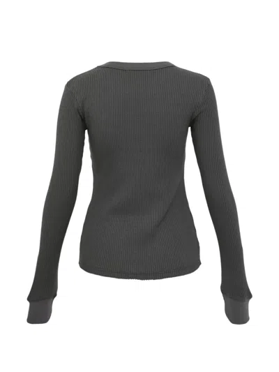 Open Yy Waffle T-shirt In Gray