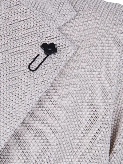 Lardini Texture Blazer In Gray