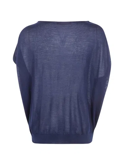 Nuur Oversized Short Sleeves T-shirt In Blue
