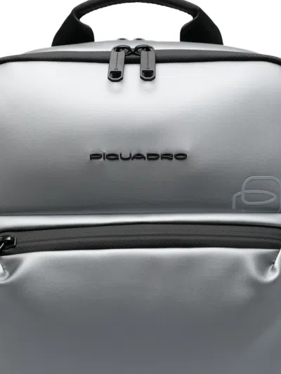 Piquadro Corner 2.0 Backpack In Silver