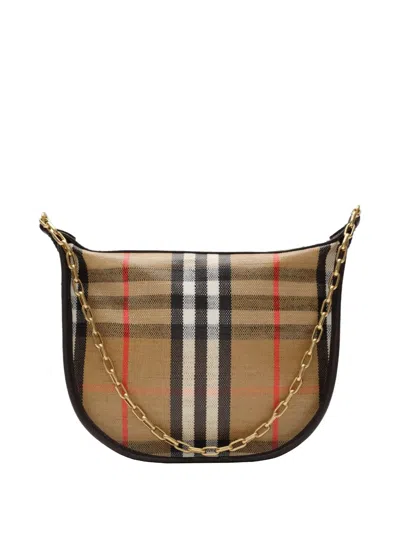 Burberry Mini Highlands Chain Bag - Women, Cotton, Linen In Nude