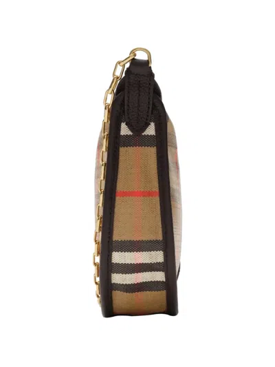 Burberry Mini Highlands Chain Bag - Women, Cotton, Linen In Nude