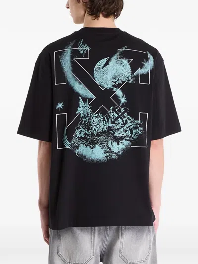 Off-white Off White Motif T-shirt In Black