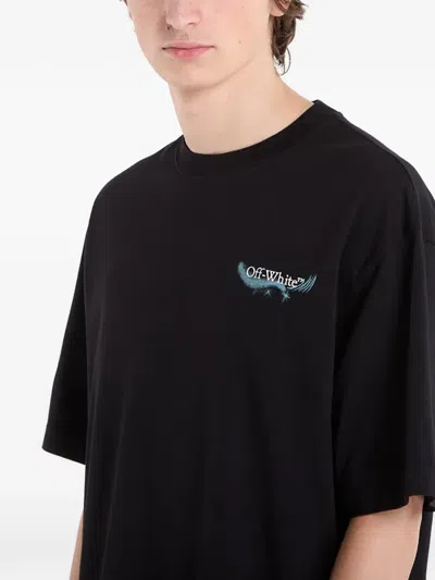 Off-white Off White Motif T-shirt In Black