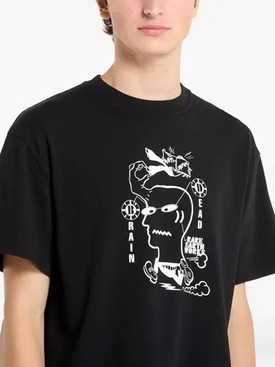 Brain Dead Earth Works Printed T-shirt In Black