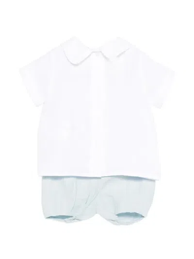 Jesurum Baby Collared Shorts Set In White
