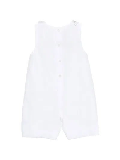 La Stupenderia Collared Dungaree In White