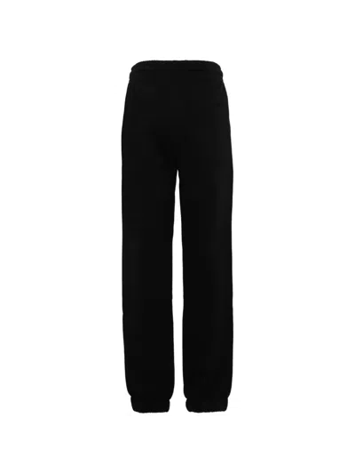 Msgm Track Logo Pants In Black