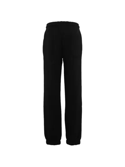 Msgm Track Logo Pants In Black