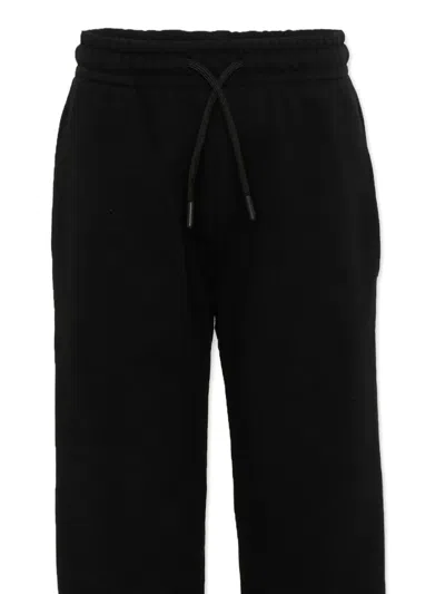 Msgm Track Logo Pants In Black