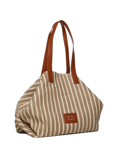 V73 Striped Shoulder Bag In Multi