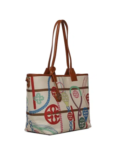 V73 Printed Tote Bag In Multi