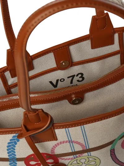 V73 Printed Tote Bag In Multi