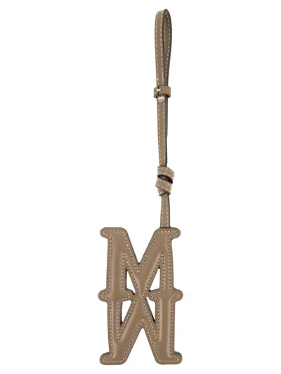 Max Mara Mm Keyring In Brown