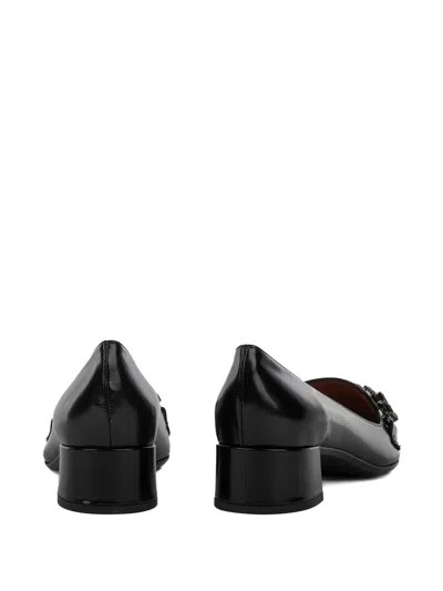 Status Poented Leather Pumps In Black