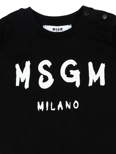 Msgm Logo-print T-shirt In Black
