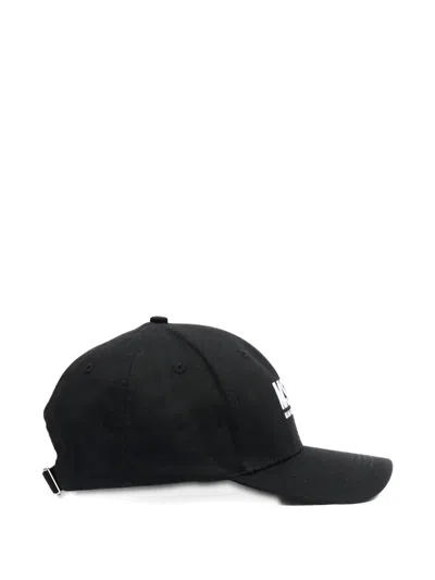 Msgm Embroidered-logo Cap In Black