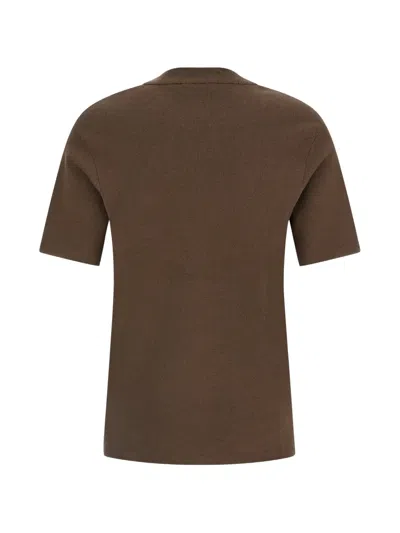 Entire Studios Mercerized Crew Neck T-shirt In Brown