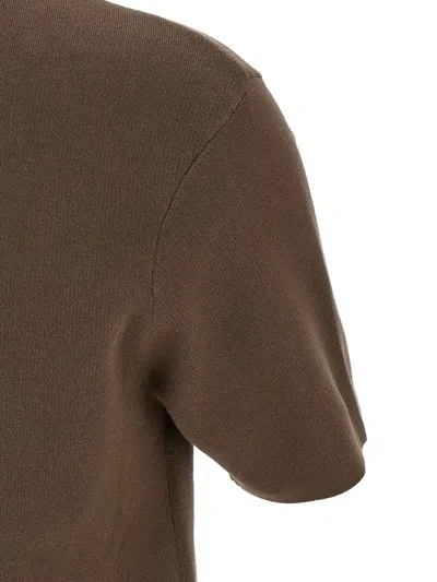 Entire Studios Mercerized Crew Neck T-shirt In Brown