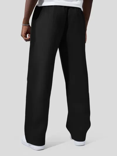 Fioboc Cozyspacer Fall Drawstring Wide Leg Pants Curved Design In Black