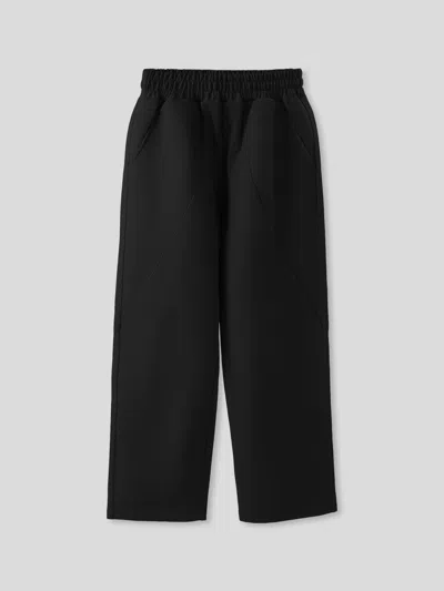 Fioboc Cozyspacer Fall Drawstring Wide Leg Pants Curved Design In Black
