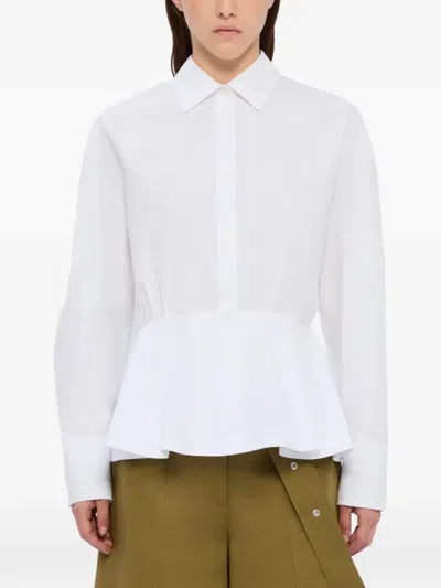 Msgm Peplum Shirt In White