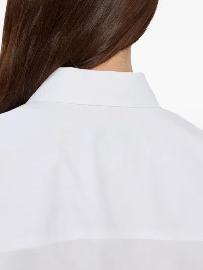 Msgm Peplum Shirt In White