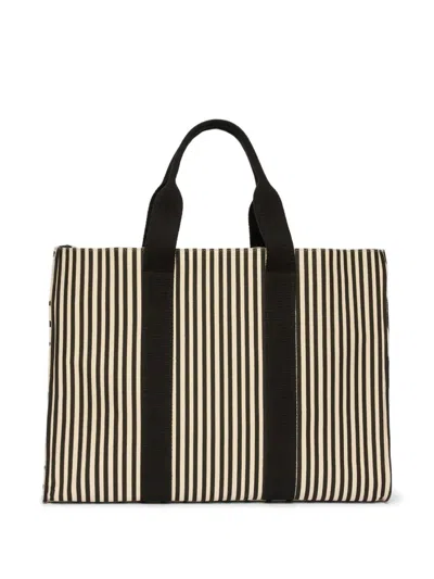 Msgm Logo-print Tote Bag In Neutral