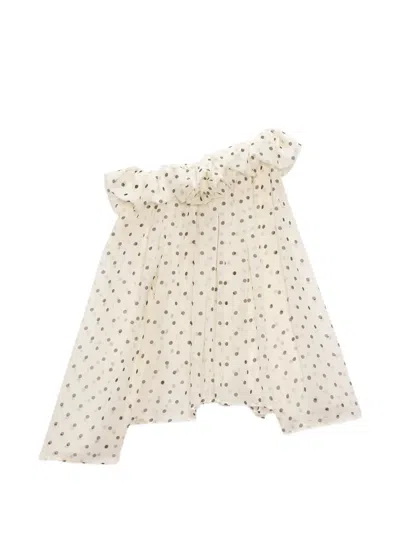 Msgm Ruffled-detail Blouse In Neutral