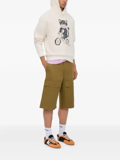 Msgm Cargo-pocket Shorts In Green